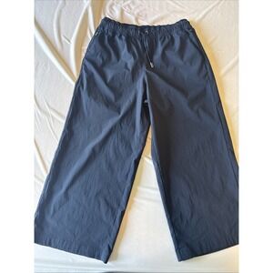 Athleta Pants Navy Blue Size Small  Wide Leg Crop Stretch Travel Work